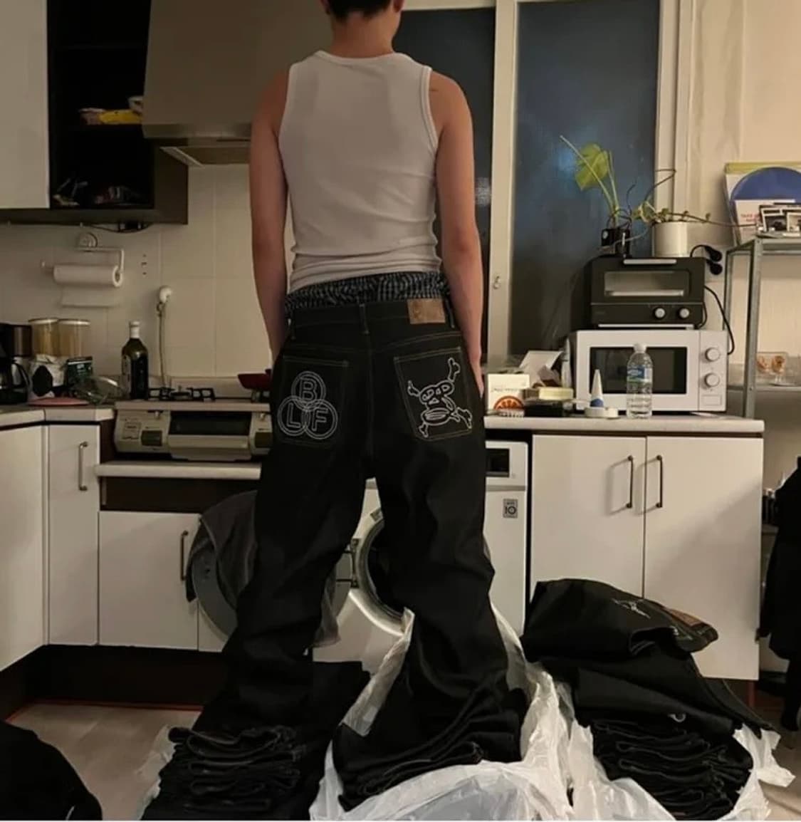 boylongface 데님 팬츠 M 상품이미지1