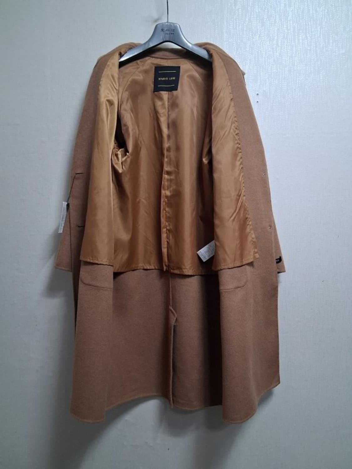 국내 스튜디오 룩스 카멜 핸드메이드롱코트 중간길이롱코트 미착새옷상태 66 상품이미지3