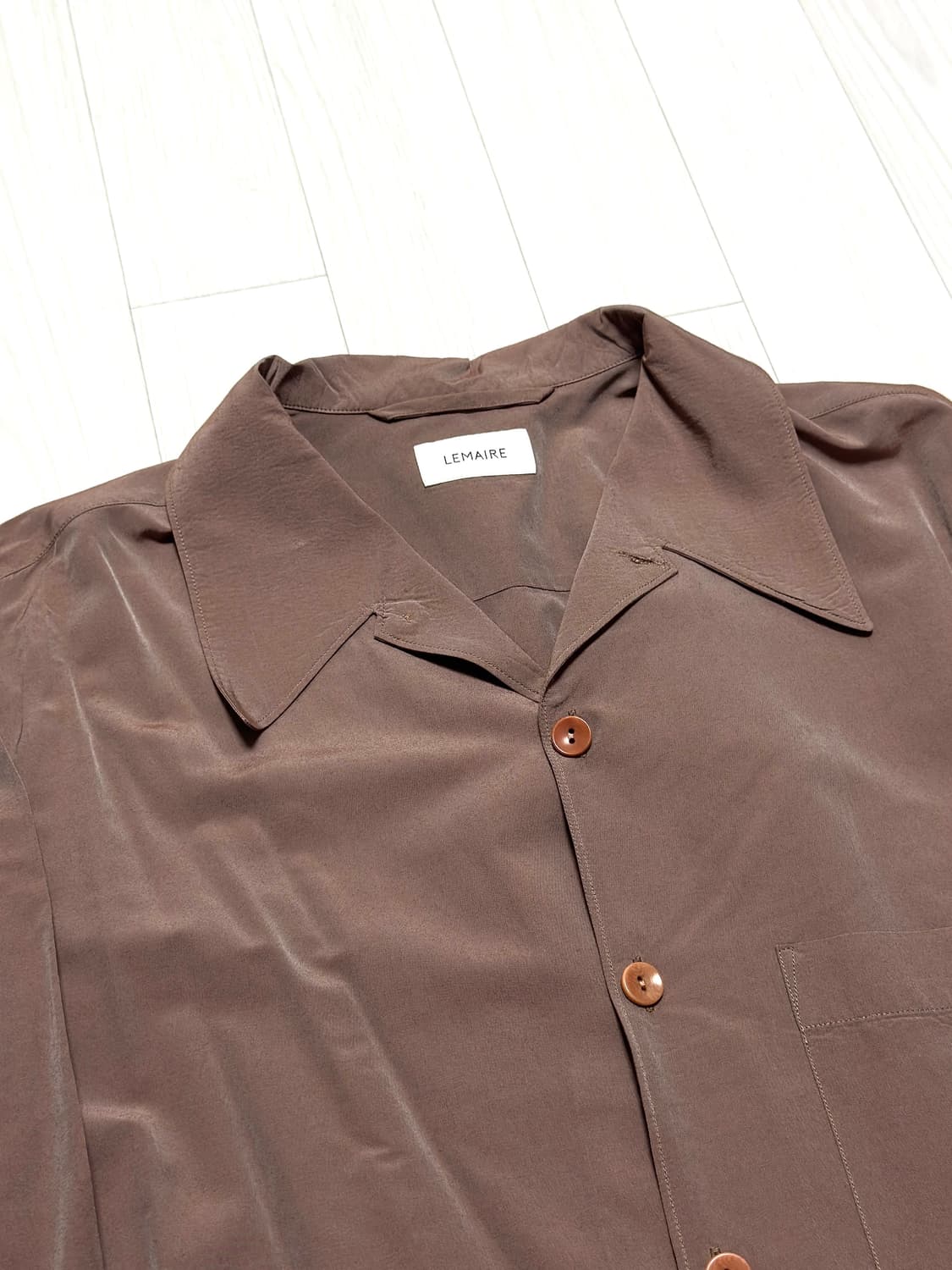 르메르 Lemaire 컨버터블 셔츠 테라코타 50 상품이미지4