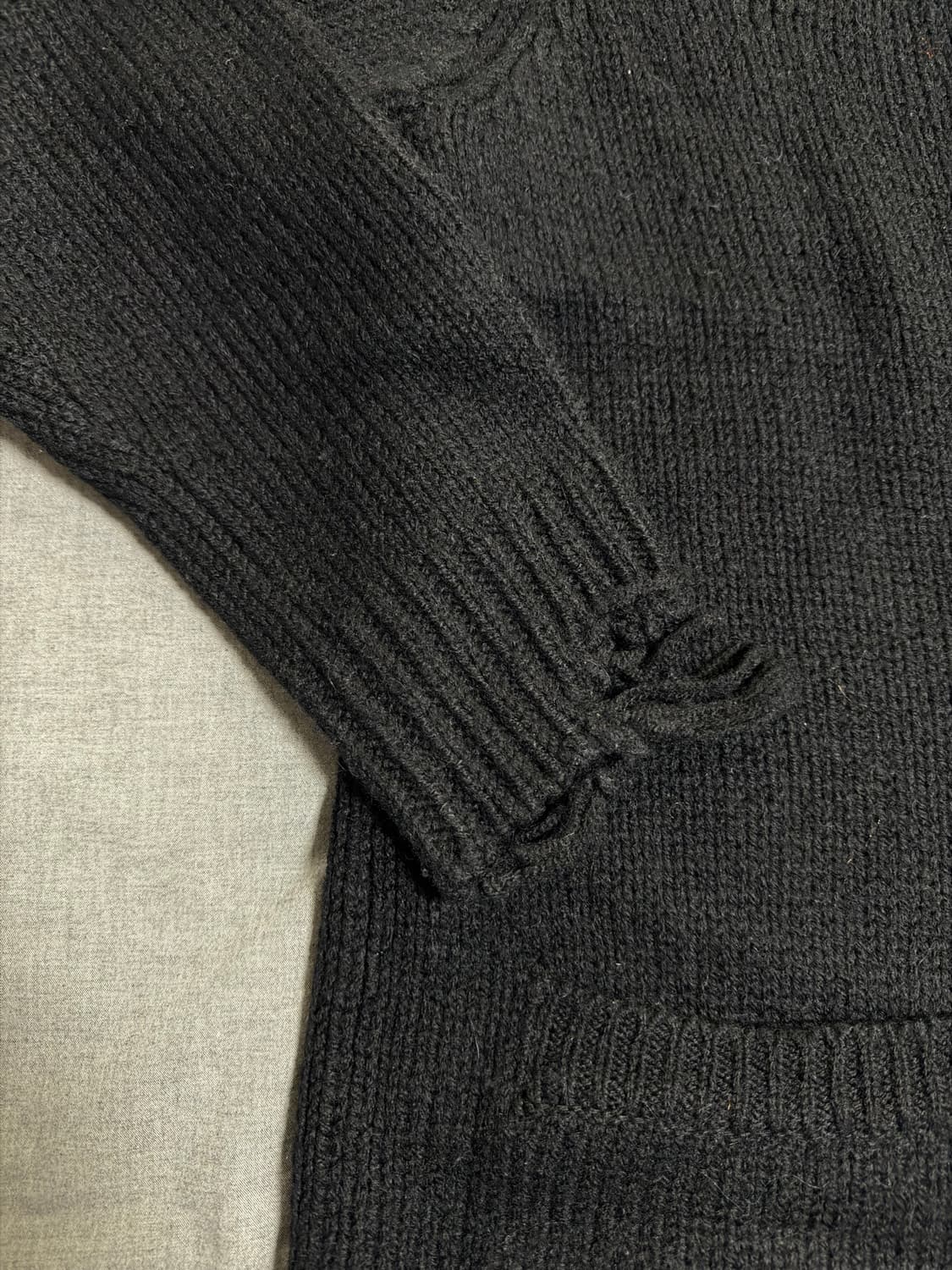 [M] the letters 웨스턴 가디건 블랙 상품이미지5