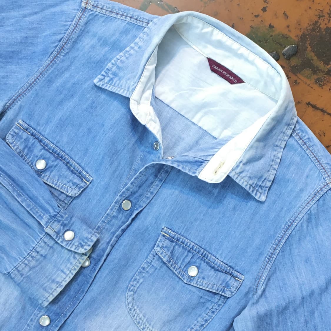 VTG 빈티지 중청 데님 셔츠 여성 44 55 사이즈 상품이미지3