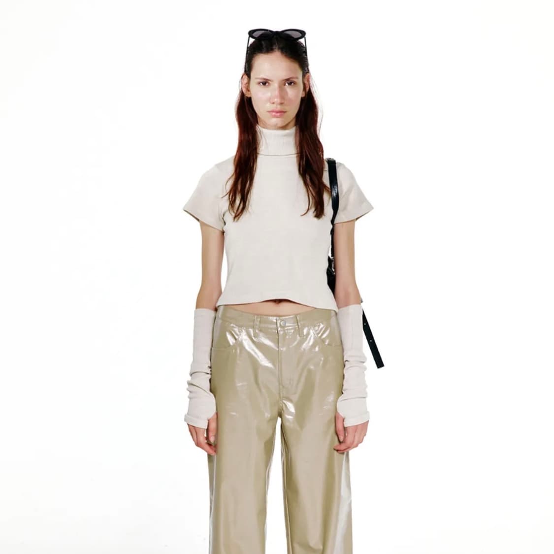 다이닛 HALF KNIT & HAND WARMER 니트 베이지 상품이미지1