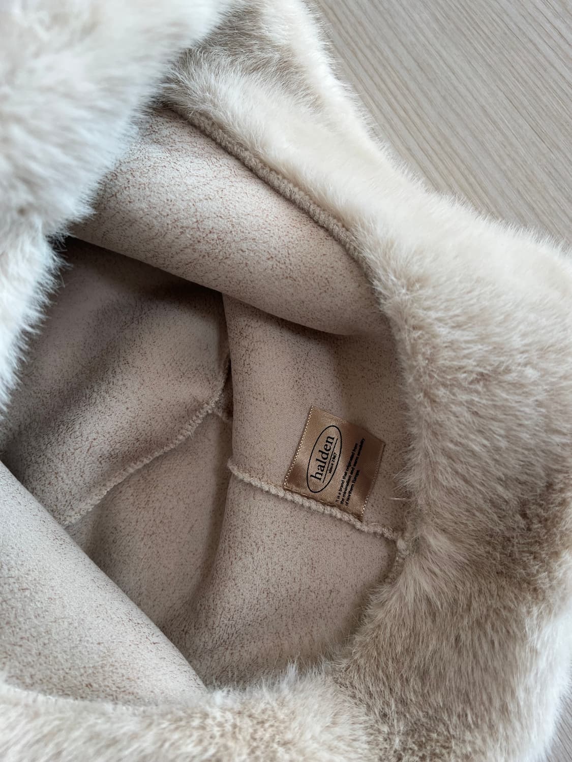 할렌 소프트 퍼 버킷햇(베이지) soft fur bucket hat (C 상품이미지4