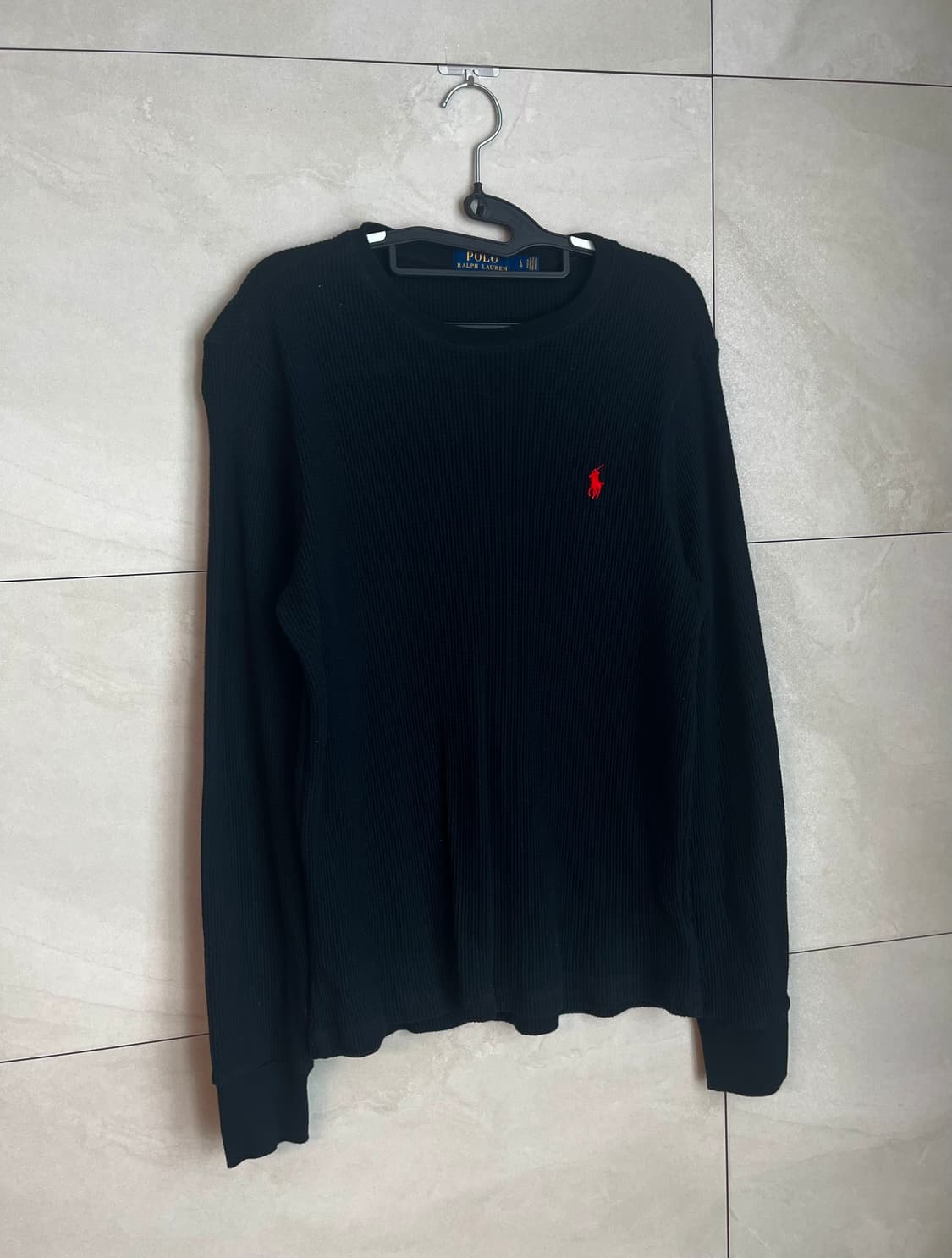 폴로 랄프로렌 블랙 와플 롱슬리브 니트 (L) 상품이미지2