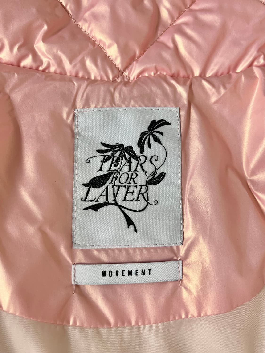 F) 워브먼트 WOVEMENT 필로우 퀼티드 숏 패딩 핑크 상품이미지6