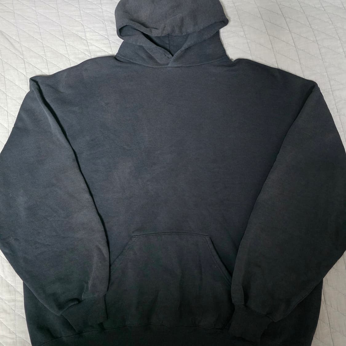 [XXL] 세탁 90s 러셀 애슬레틱 후드 블랙 하드 페이드&트래쉬드 상품이미지1