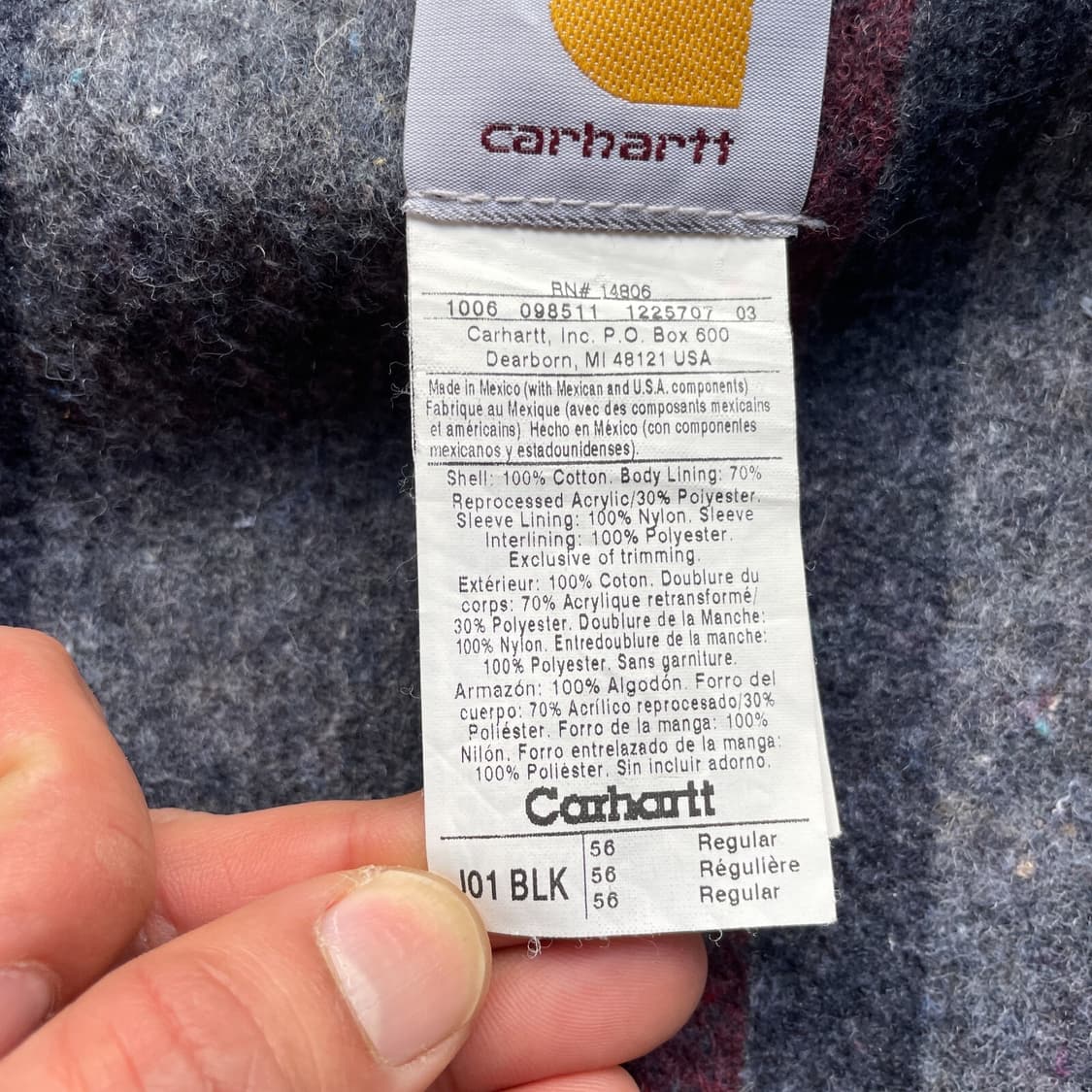 칼하트 J01 디트로이트 자켓 블랙 상품이미지4
