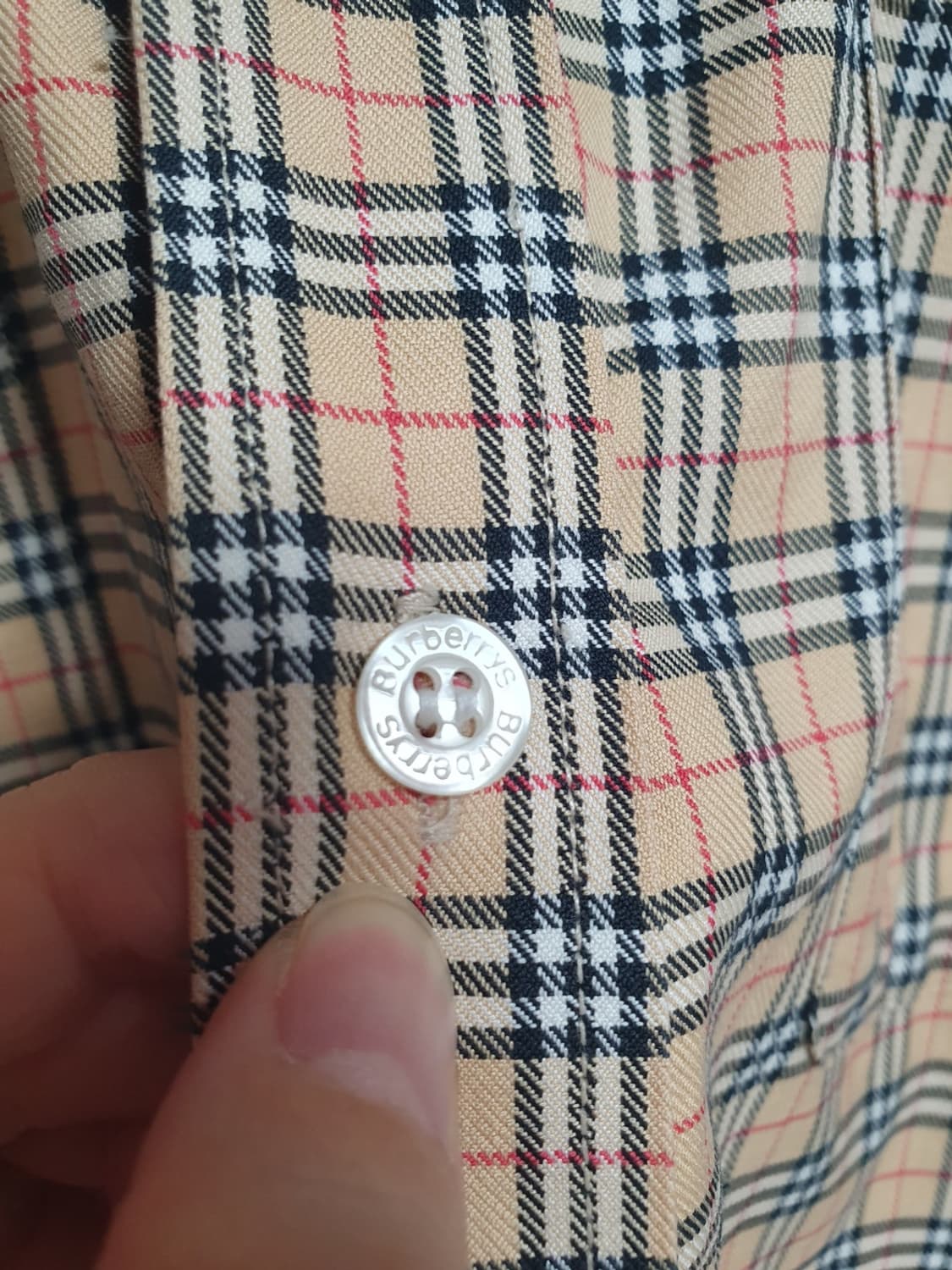 버버리 Burberrys 노바체크 셔츠 베이지 M 상품이미지7