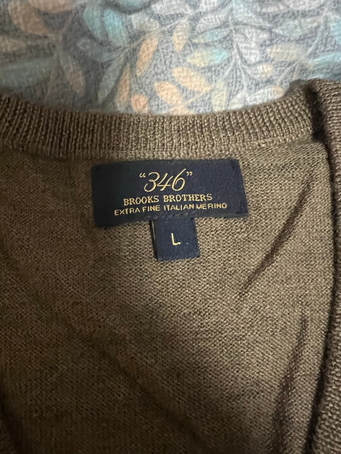 브룩스브라더스 메리노울 아가일 브이넥 니트 상품이미지3