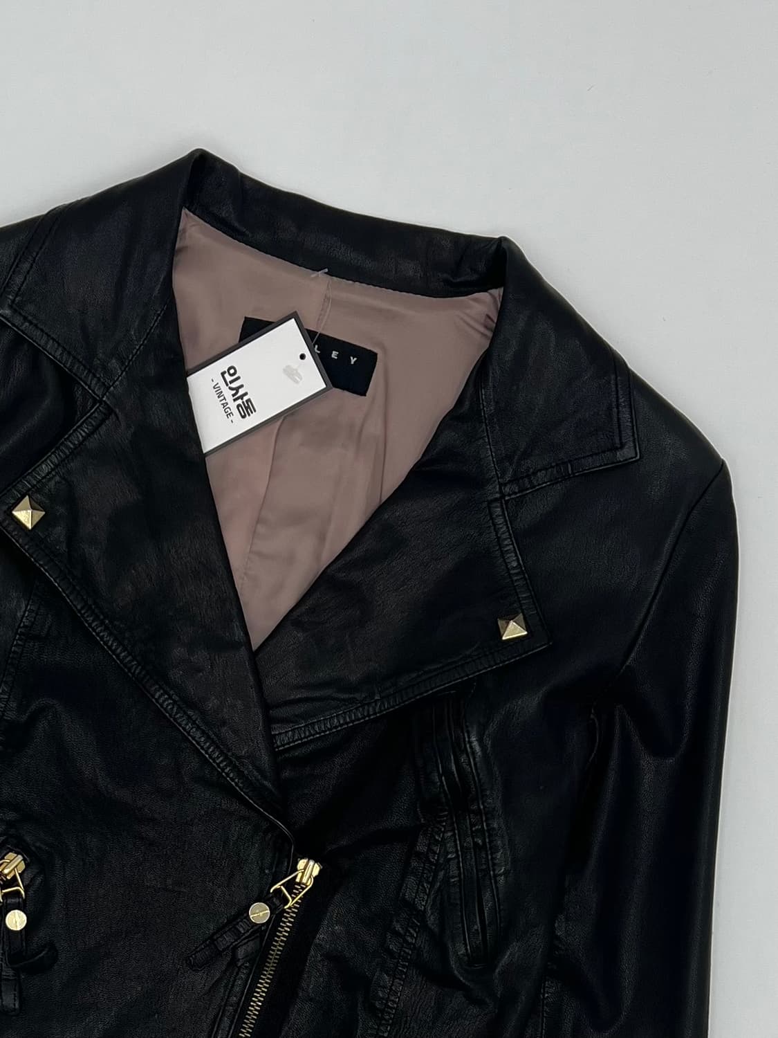 빈티지 크롭 레더자켓 상품이미지2