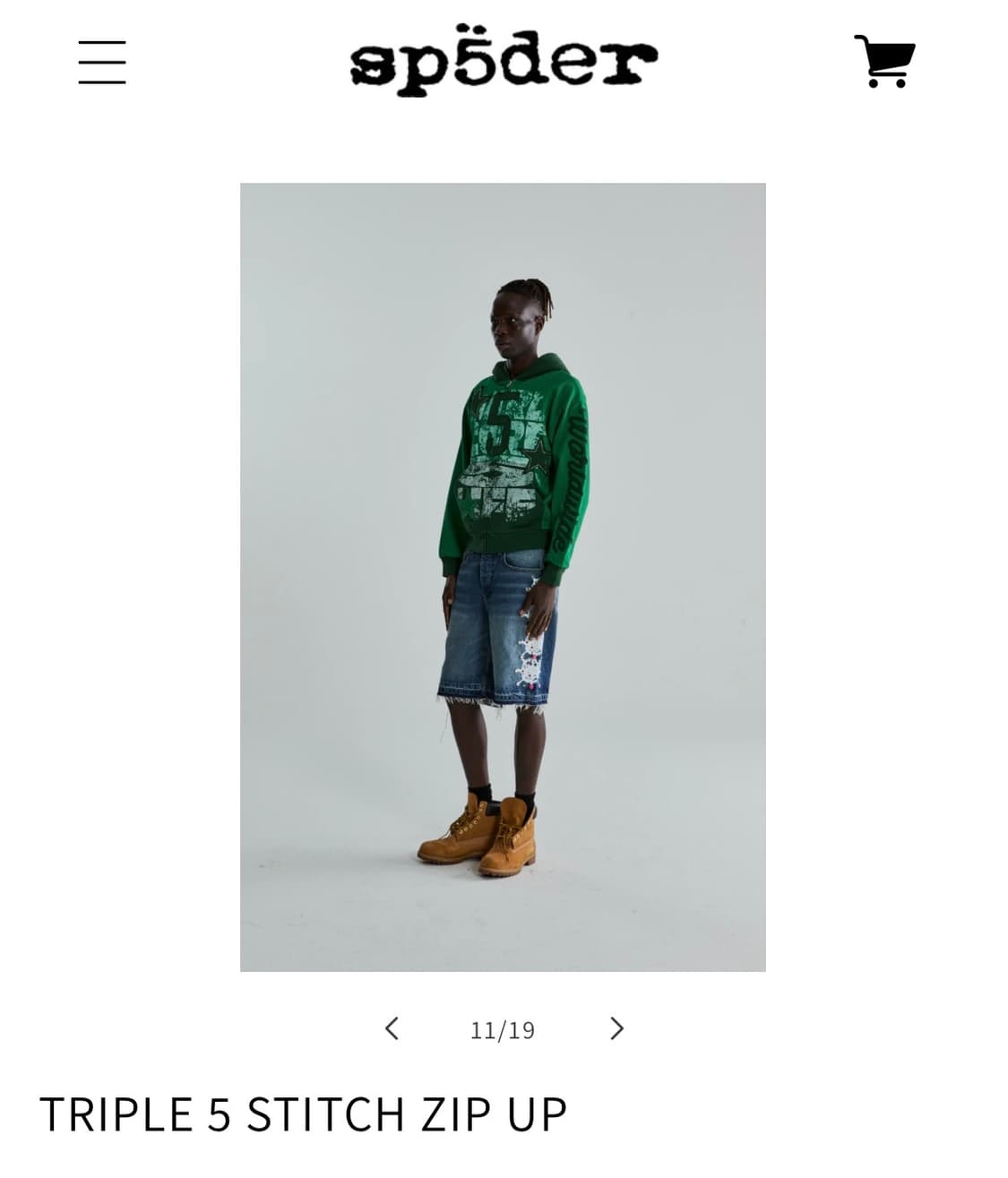 Sp5der hoodie M 상품이미지5