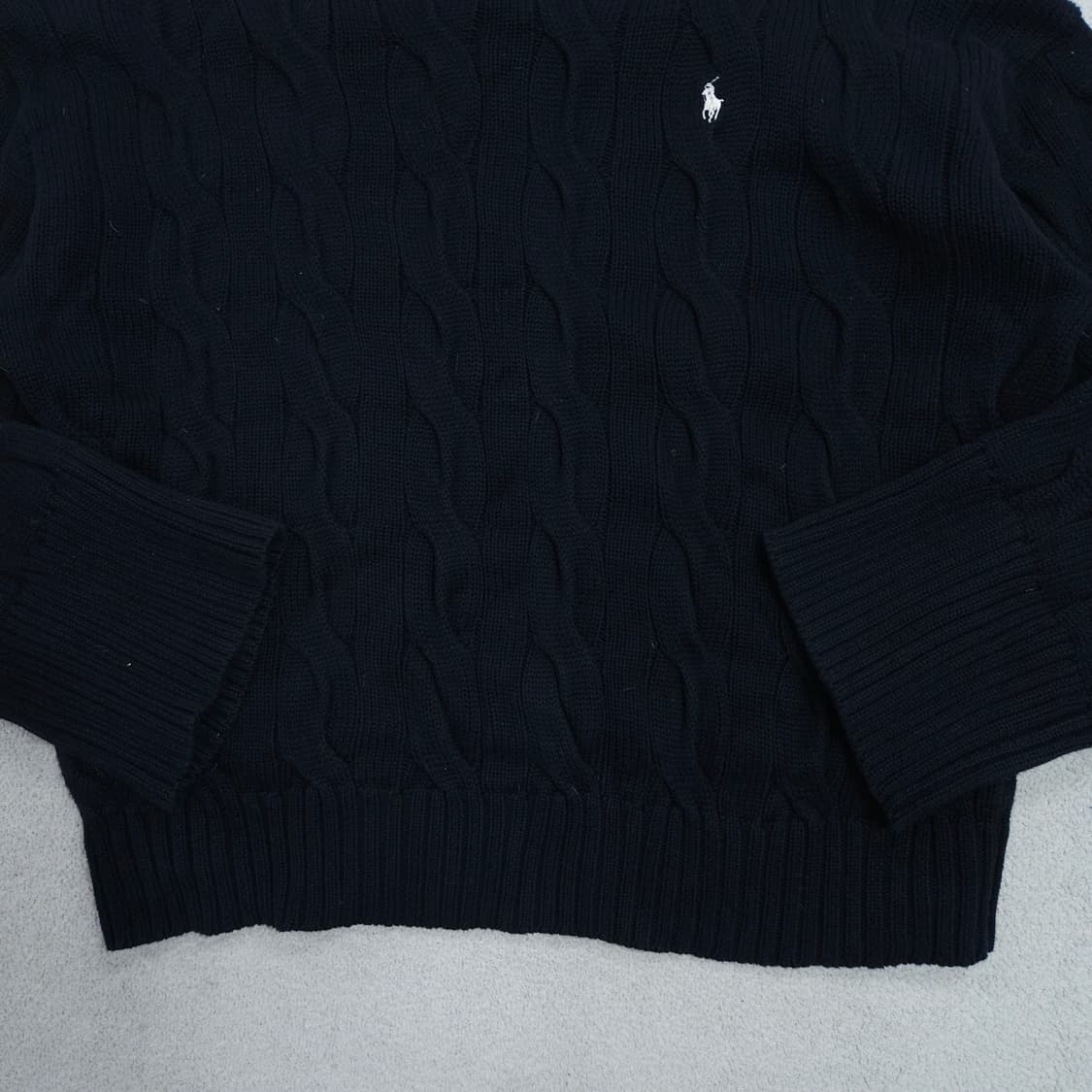 폴로 랄프 로렌 케이블 니트 XL 블랙 상품이미지4