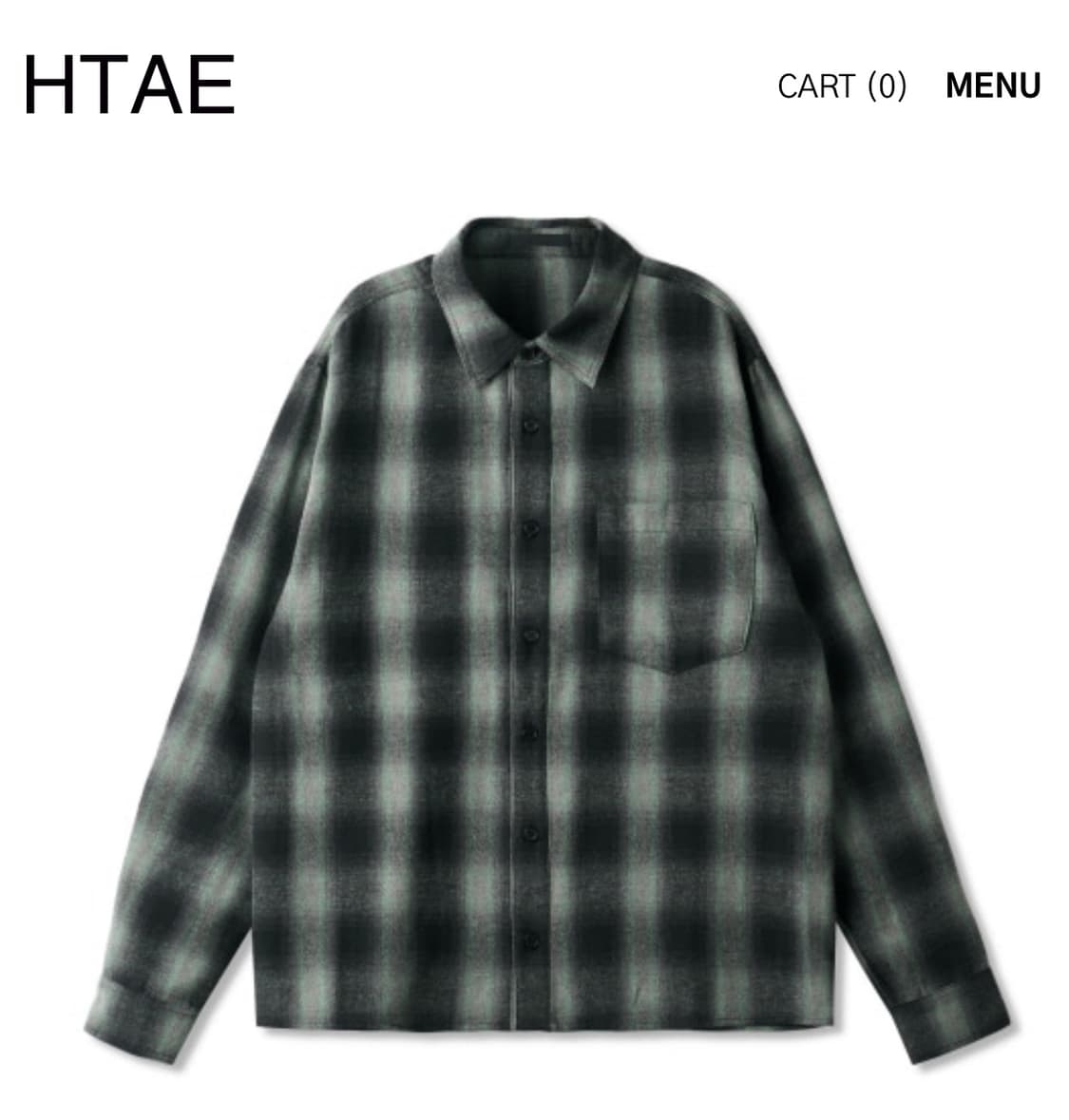 htae 그린 체크 셔츠 2, M 상품이미지1