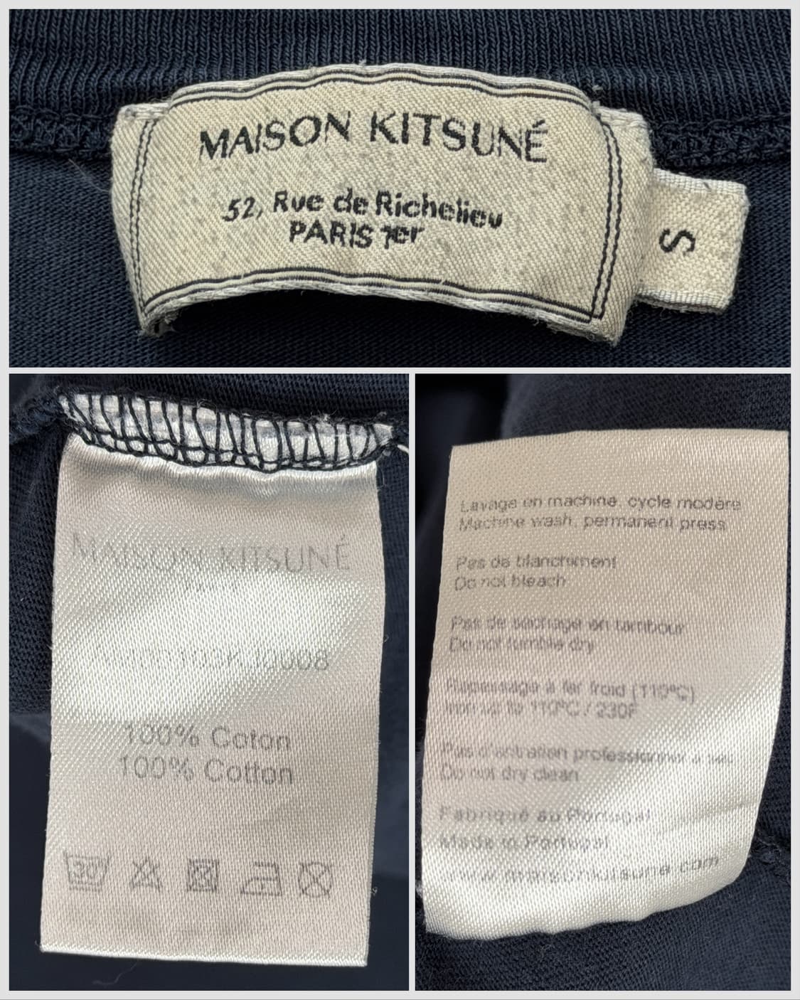 메종 키츠네 폭스 헤드 패치 반팔 티셔츠 상품이미지5