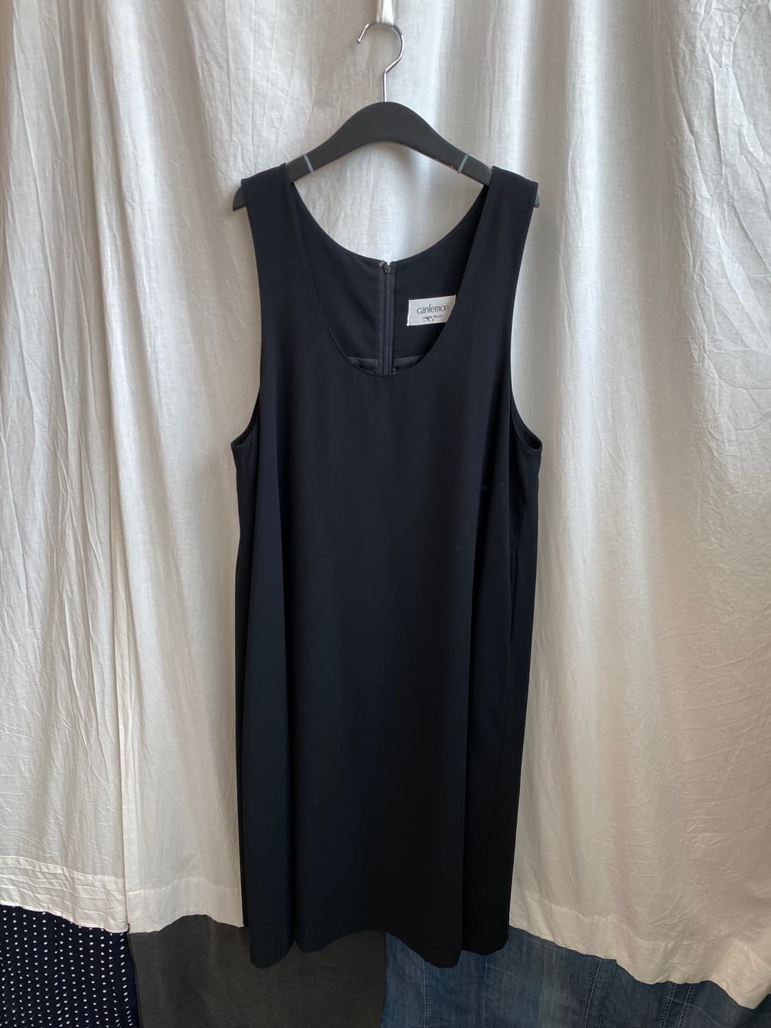 블랙 라운드 롱원피스(L) 상품이미지2