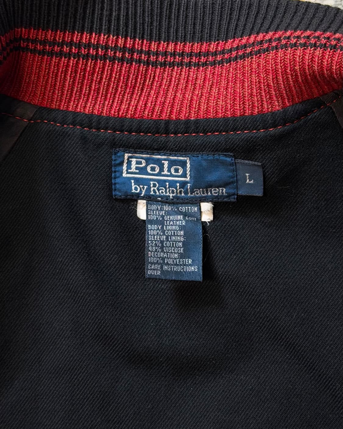 Polo Ralph Lauren Leather Varsity Jacket 상품이미지7