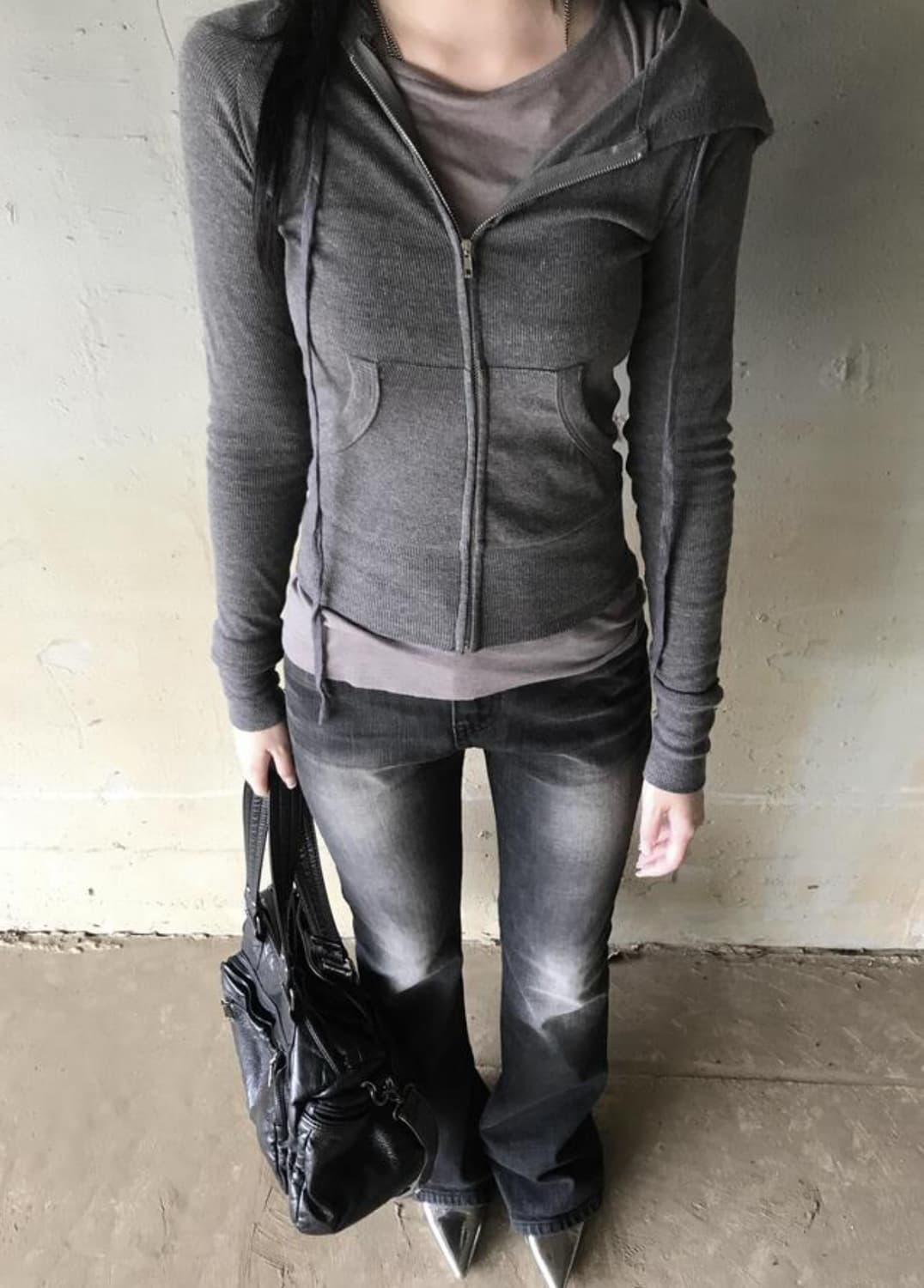 Kyoii black bootcut denim pt 상품이미지1