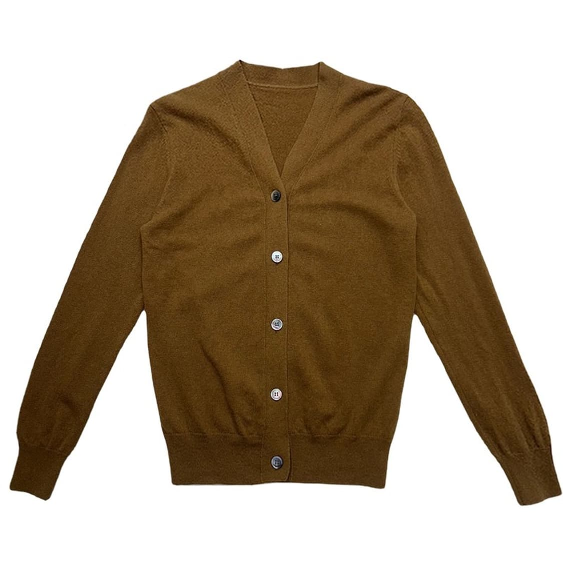 ORR 브라운 캐시미어 100% V넥 가디건 36 상품이미지1