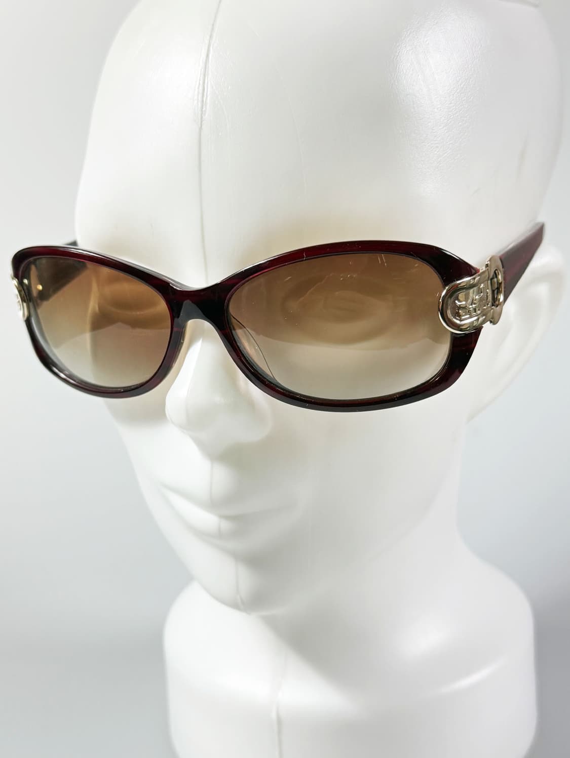 90s 버건디 볼드 스퀘어 틴트 빈티지 선글라스 상품이미지8