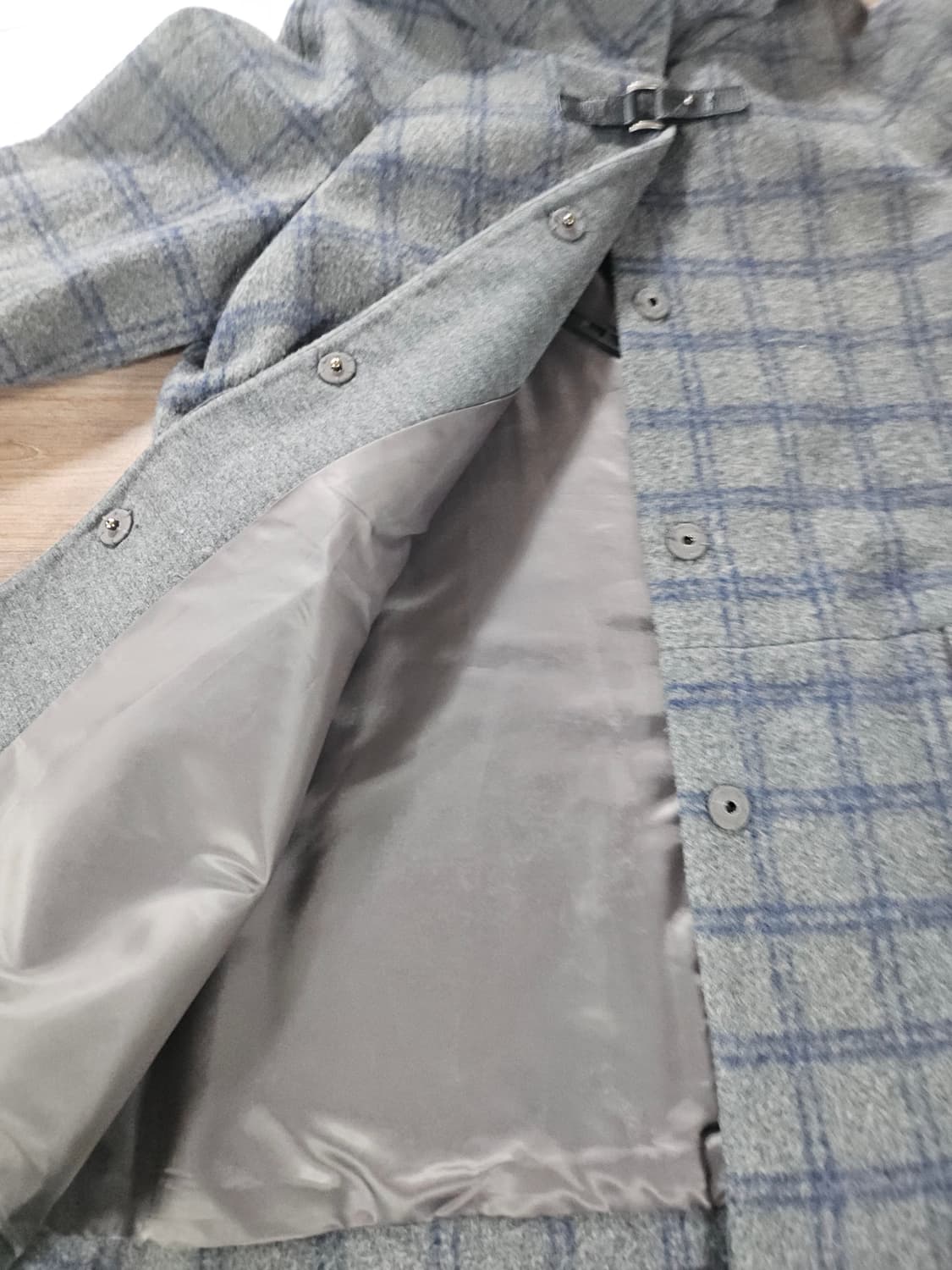 앤디스클라인  체크 울 알파카 코트  M 상품이미지5