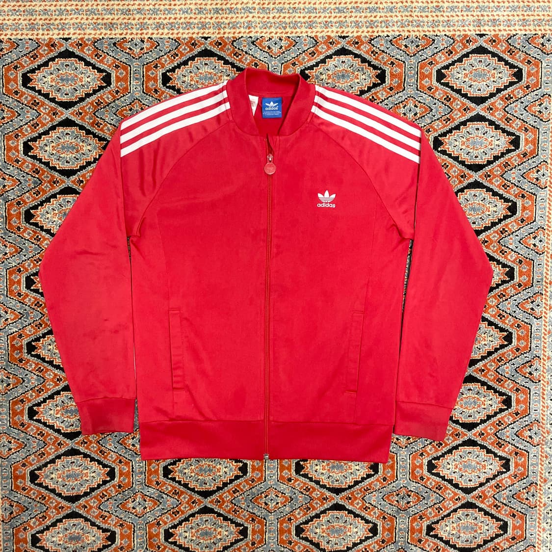 아디다스 오리지날 레드 집업 져지 여성M 상품이미지1