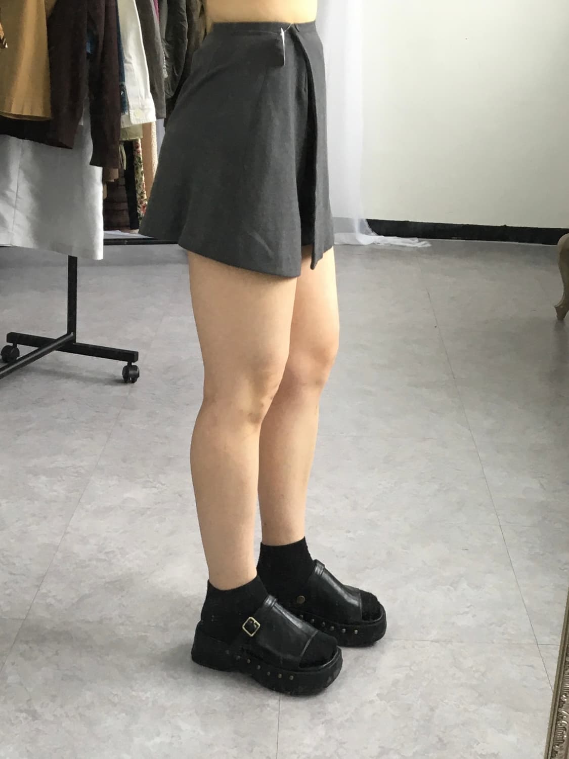 Check pattern mini skirt 상품이미지5