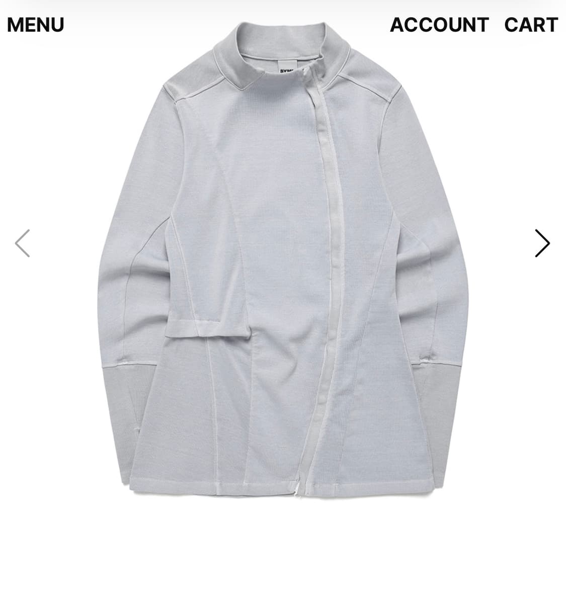 Side Tuck Rib Top (Light Grey) 상품이미지1