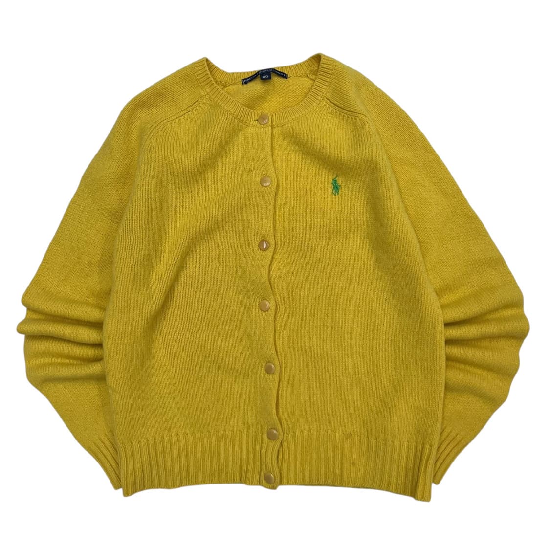 폴로 랄프로렌 90's 그린포니 옐로우 니트 가디건 90 상품이미지2