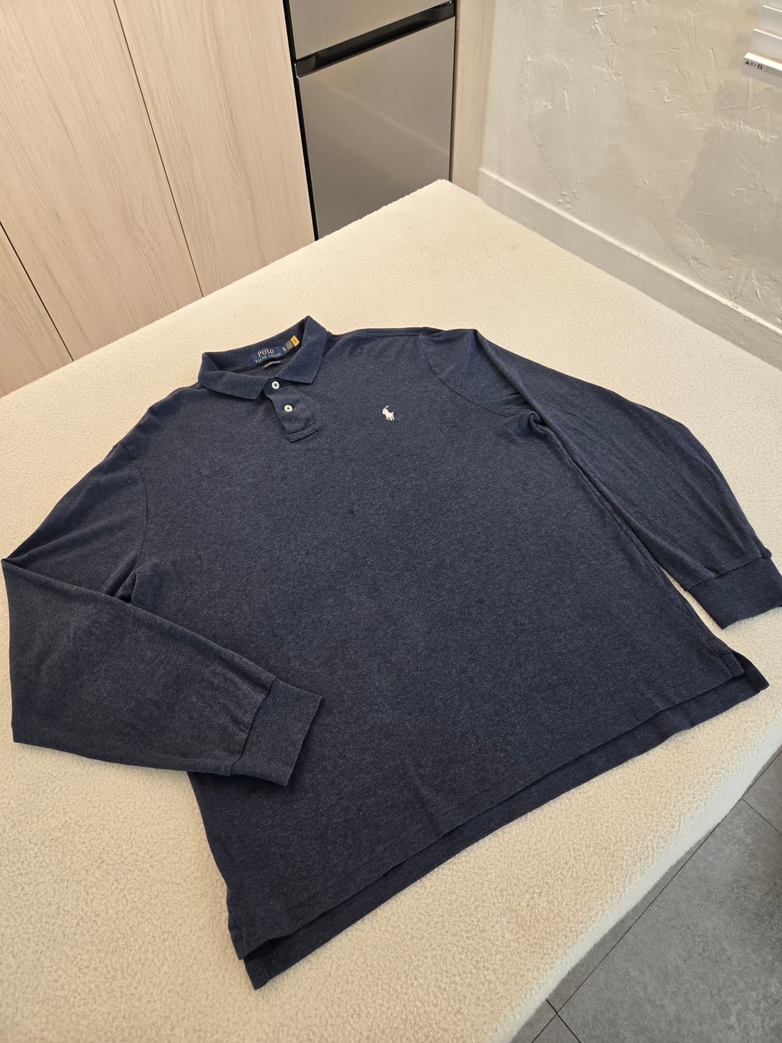 폴로 랄프로렌 네이비 긴팔 폴로티 XL 상품이미지3