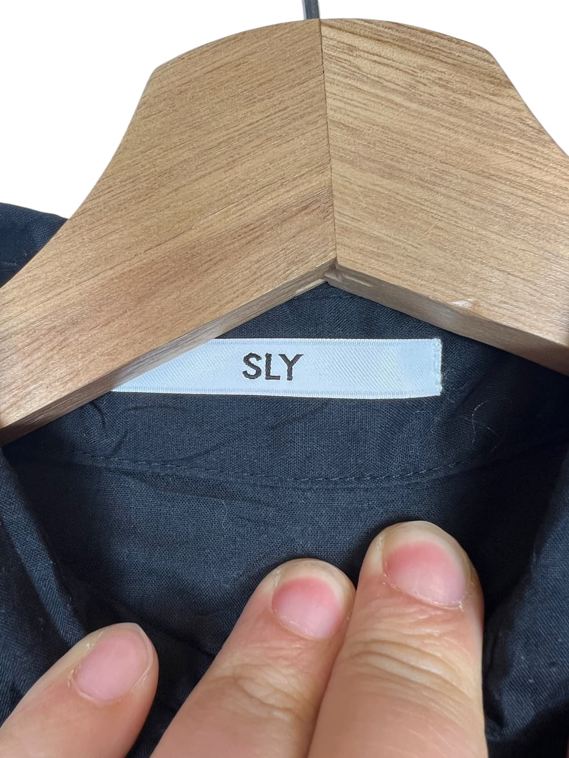 SLY 블랙 허리 셔링 셔츠 원피스 SIZE 1 상품이미지3