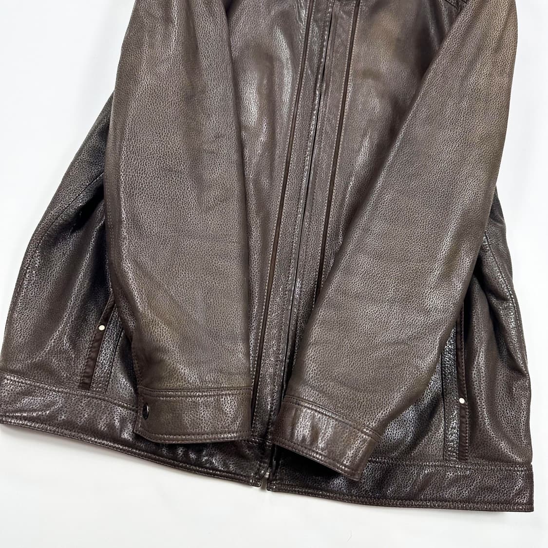 VTG 빈티지 양가죽 브라운 가죽자켓 (XXL) 상품이미지4