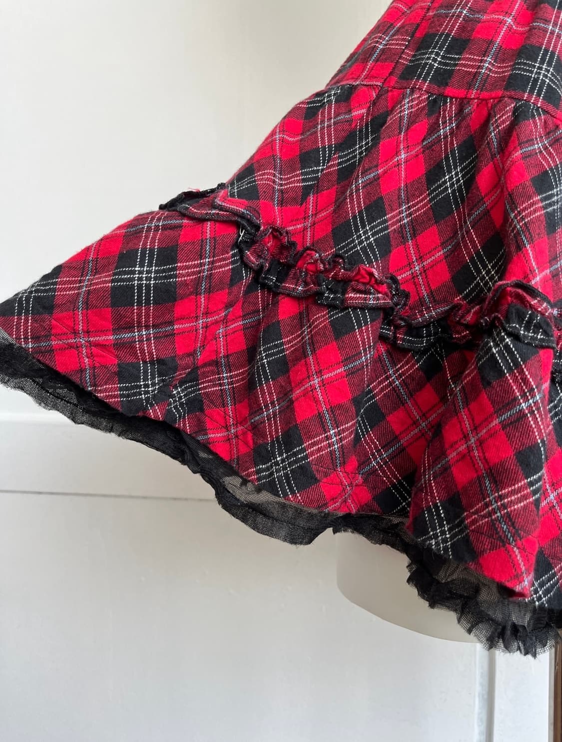 RED TARTAN 캉캉 프릴 체크 스커트 상품이미지5