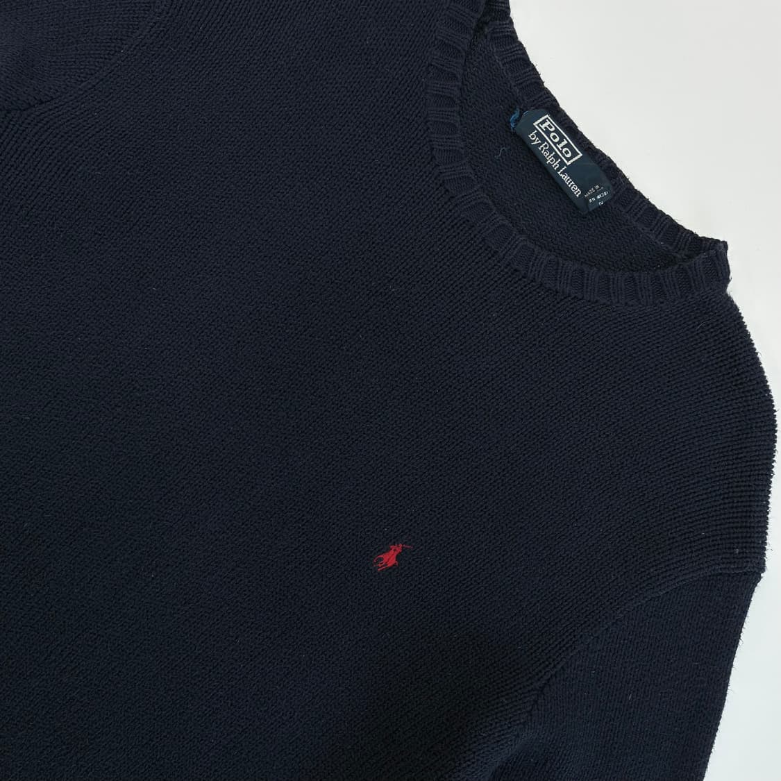 Polo 폴로 랄프로렌 네이비 코튼 네이비 라운드 니트 상품이미지3