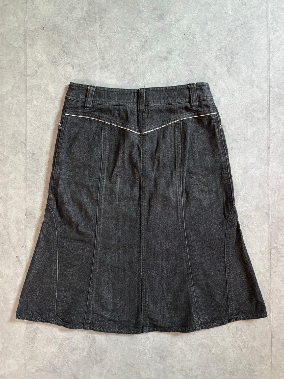 Burberry 버버리 블랙데님 미디 스커트 상품이미지6