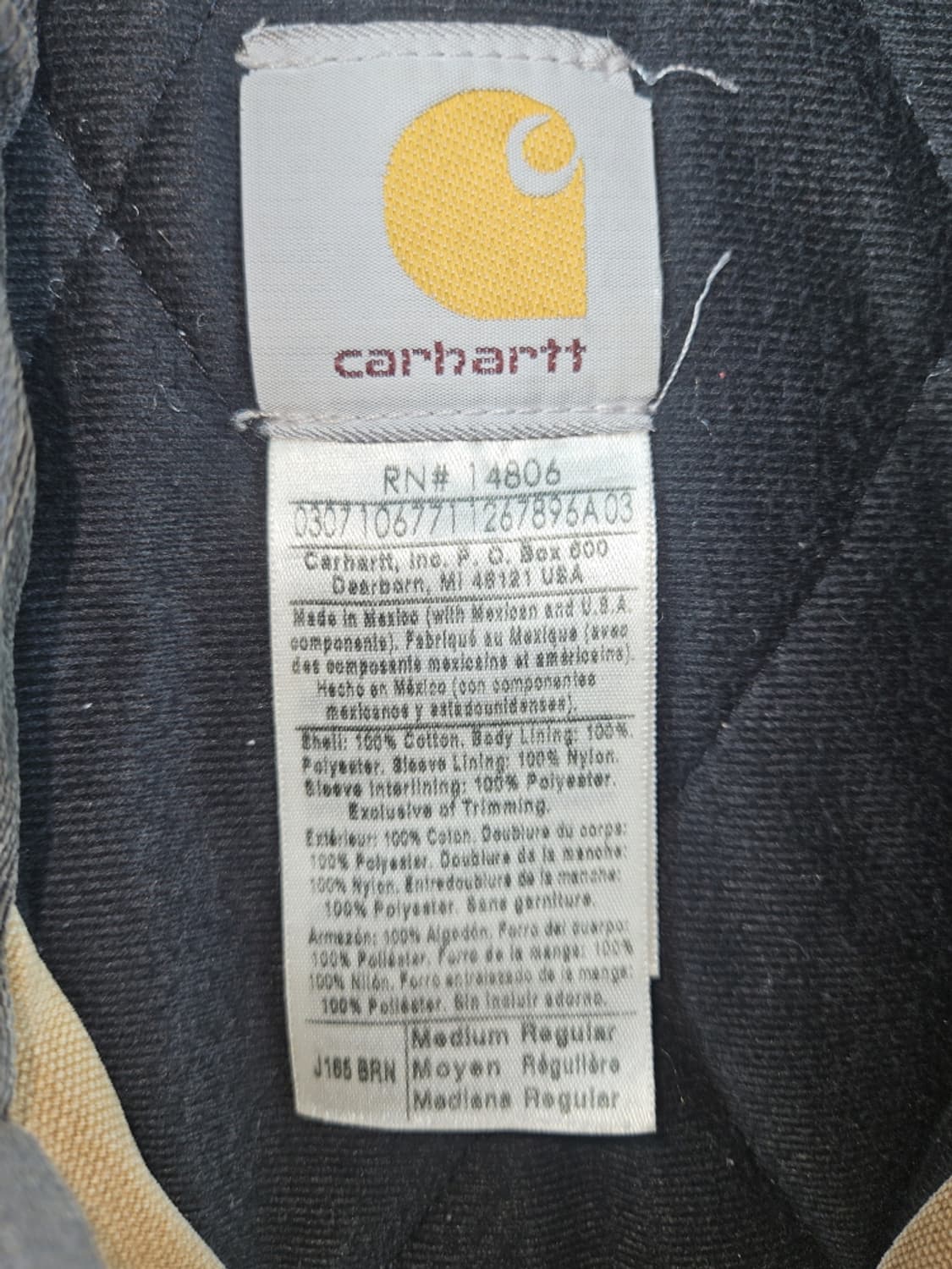 칼하트 J165 데저트카모 리페어 커스텀 워크자켓 ( M )/ 10595 상품이미지8