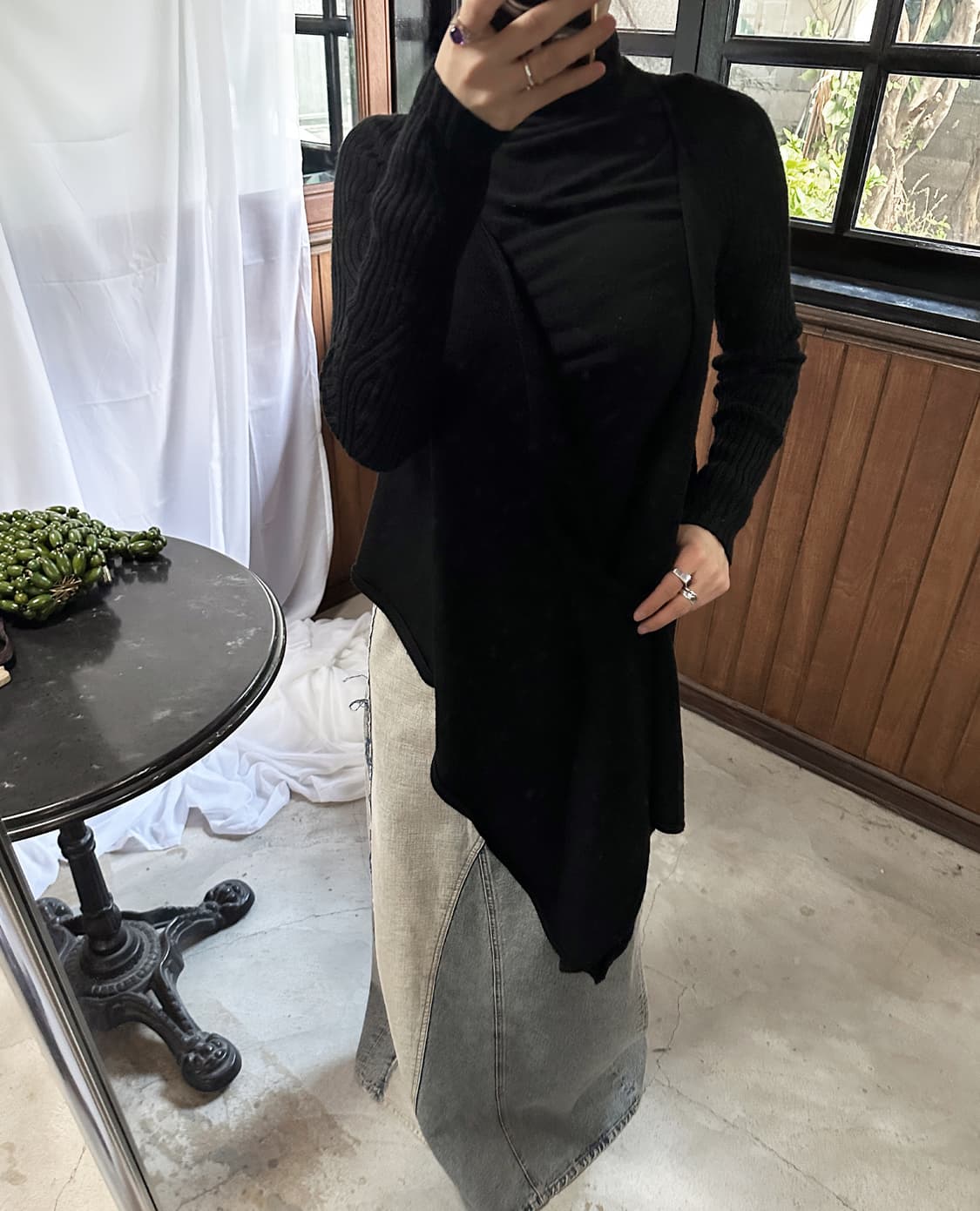 DIESEL draoed longline cardigan 상품이미지3