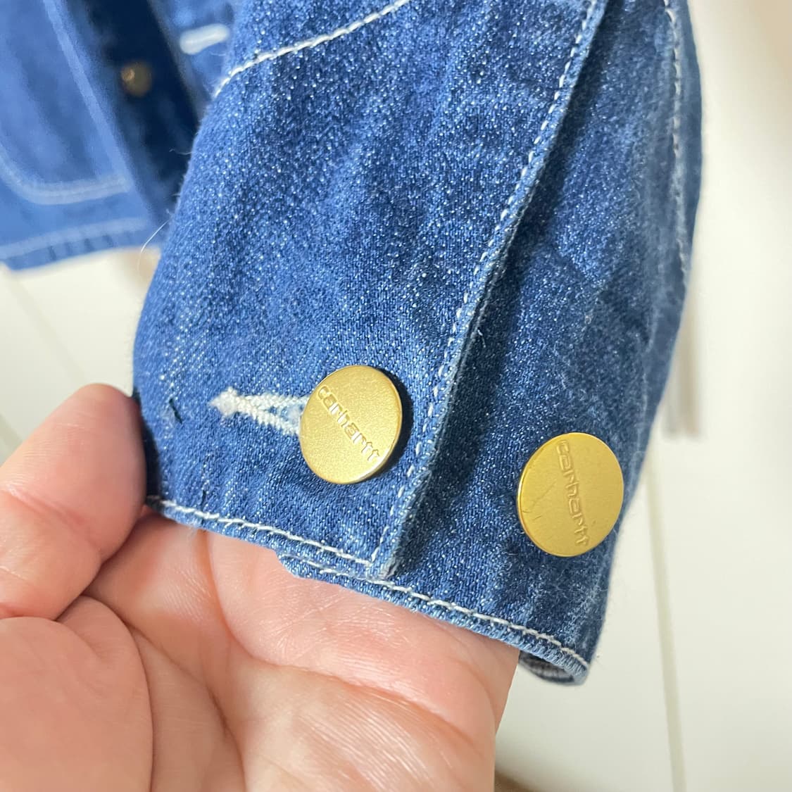 칼하트 데님 초어 코트 M 상품이미지4