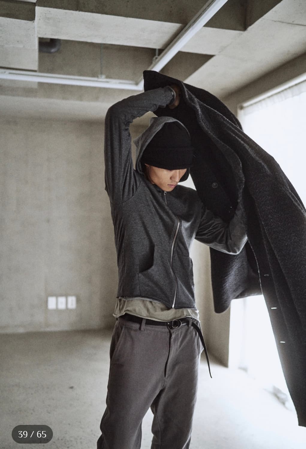 모노 프리베 텍스쳐 후디 집업  상품이미지2