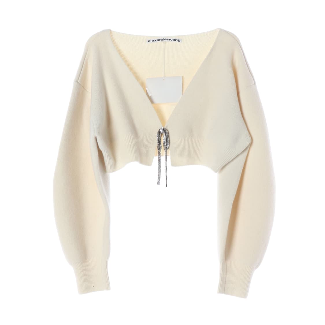 (새상품) 알렉산더 왕 크리스탈 타이 크롭 울 캐시미어 가디건 상품이미지1