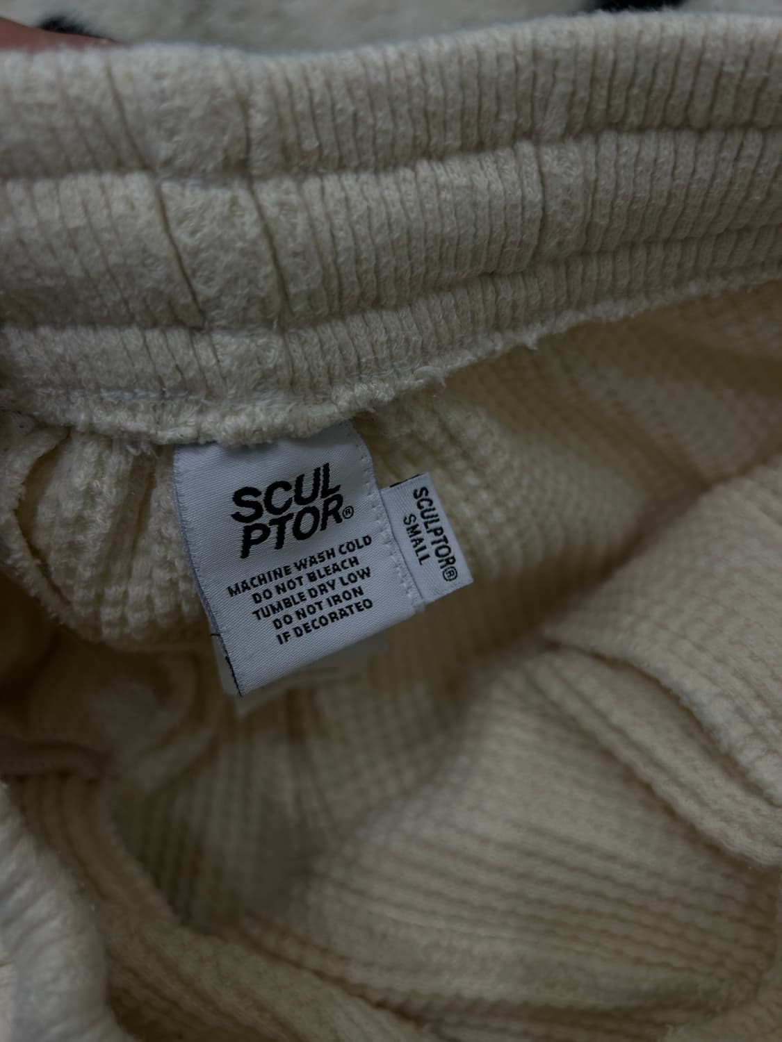 [S]스컬프터 와플 스웨터 팬츠/크림 상품이미지5