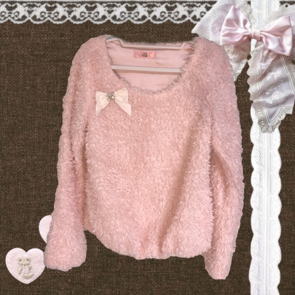 ꒰ა ♡ ໒꒱ 앙크루즈 / 히메갸루 폼폼이 탑 💝💕 상품이미지3