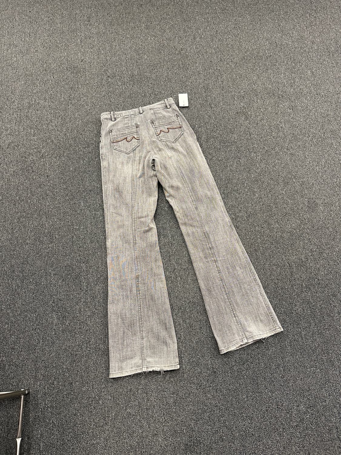 26) 재패니즈 빈티지 그레이 워싱 부츠컷 데님팬츠 상품이미지4