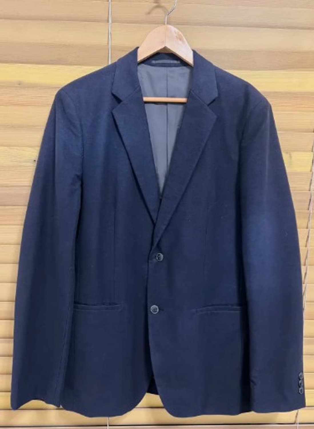 띠어리 남성 네이비울코튼혼방자켓 40 상품이미지2