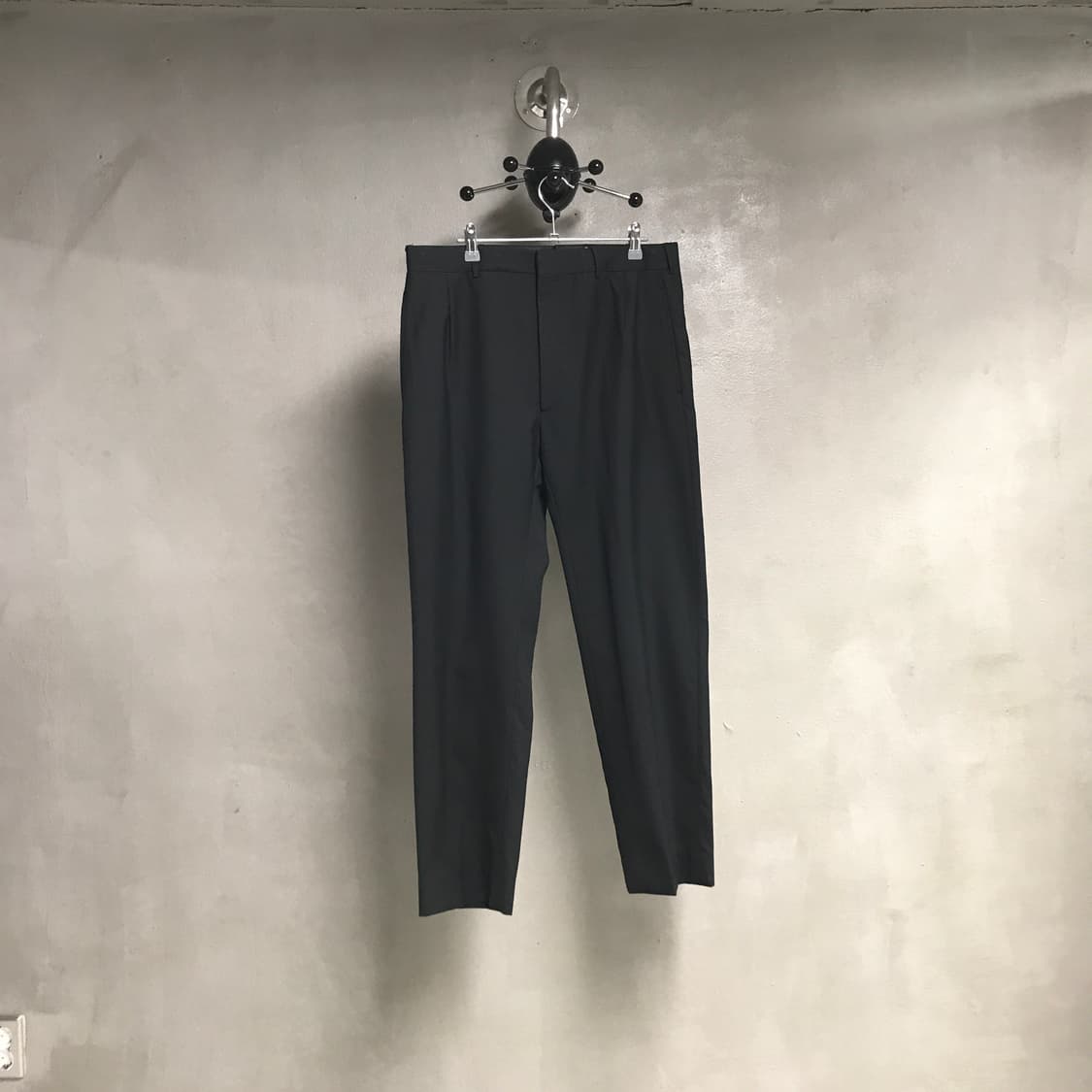 폴로 랄프로렌 블랙 원턱 슬랙스 40 상품이미지1