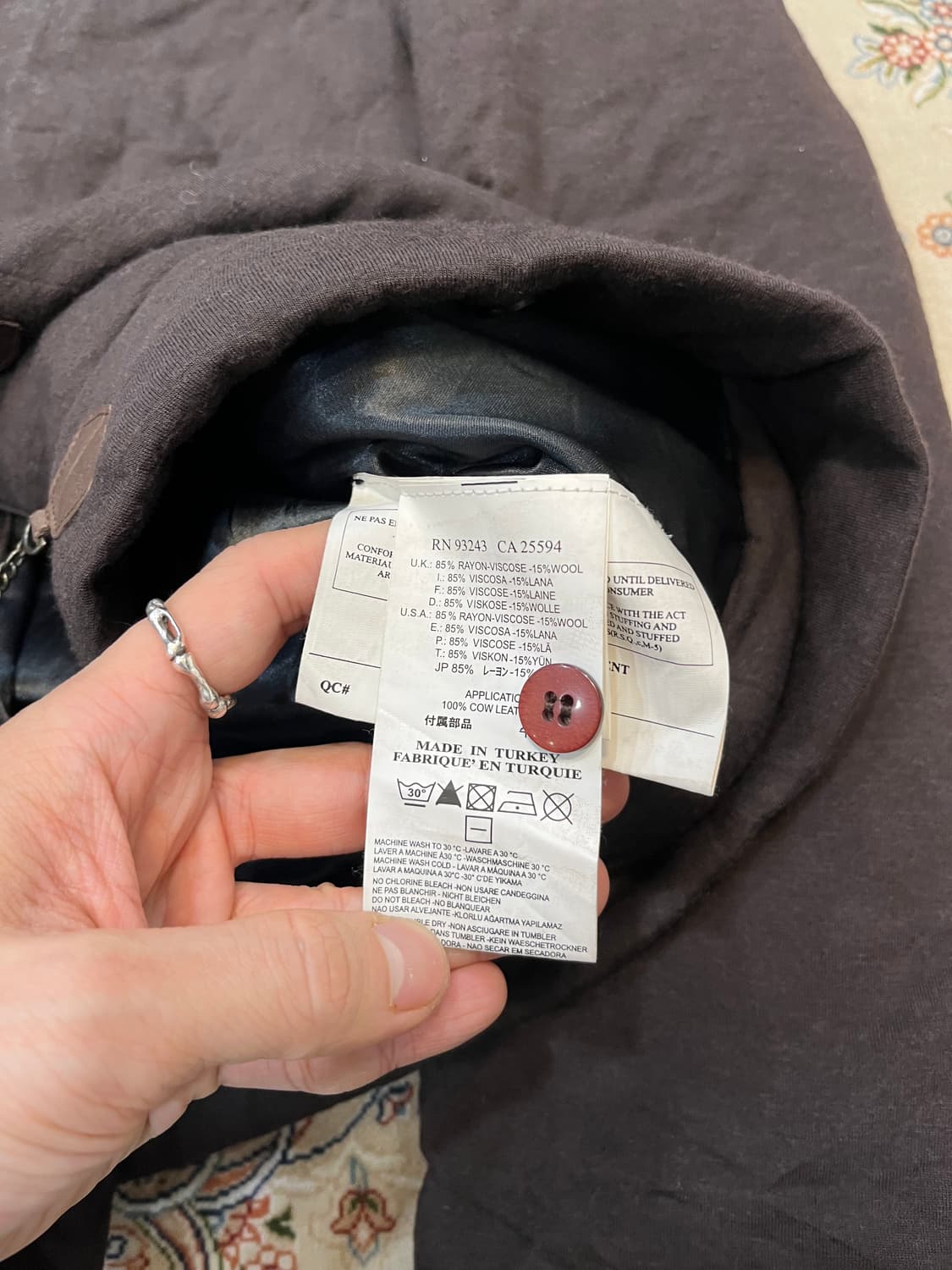 디젤 토글버튼 숄카라 하이넥 자켓 상품이미지6