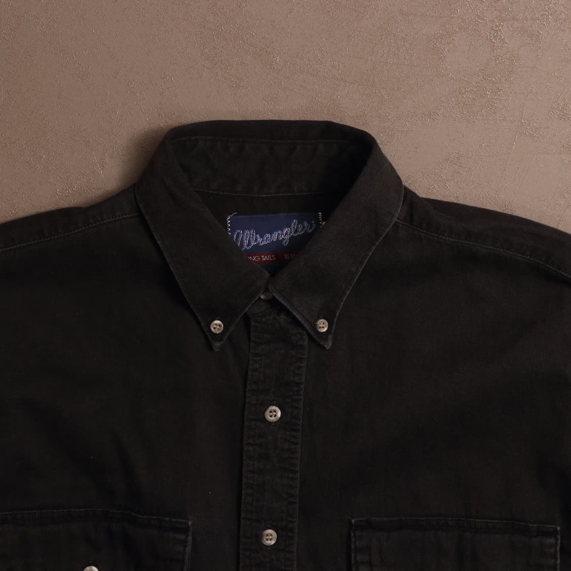 랭글러 헤비코튼 블랙 워크셔츠 A1591 상품이미지2