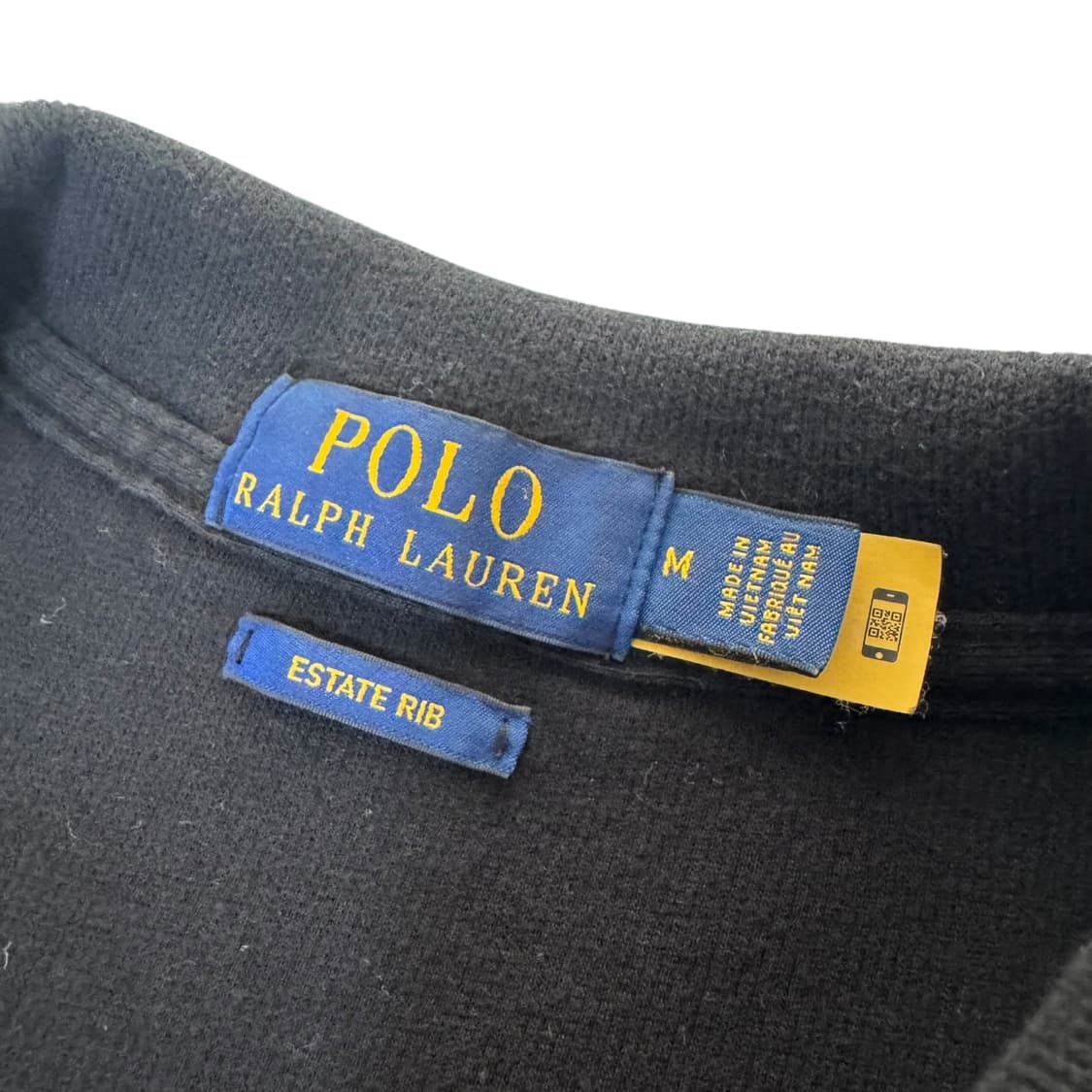 신형 QR라벨 폴로 랄프로렌 베어 블랙 반집업 니트 상품이미지4