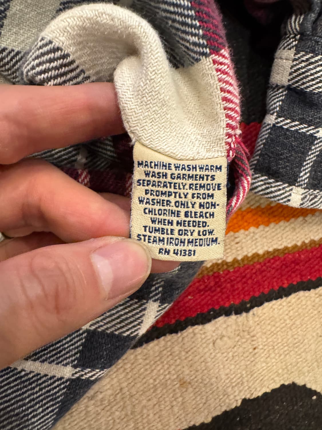 RRL 플란넬 체크 풀오버 셔츠 (M) 상품이미지5