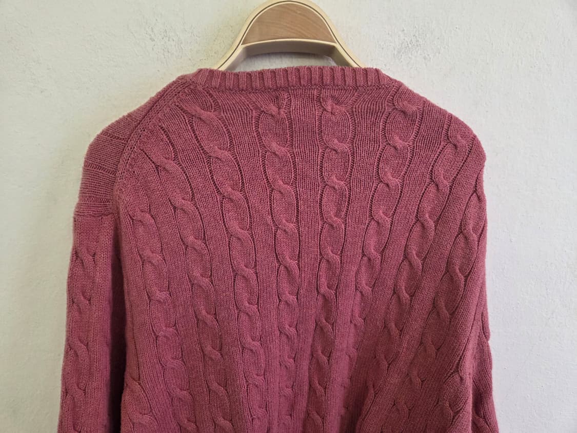 폴로 랄프로렌 핑크 케이블 니트 XL 상품이미지6