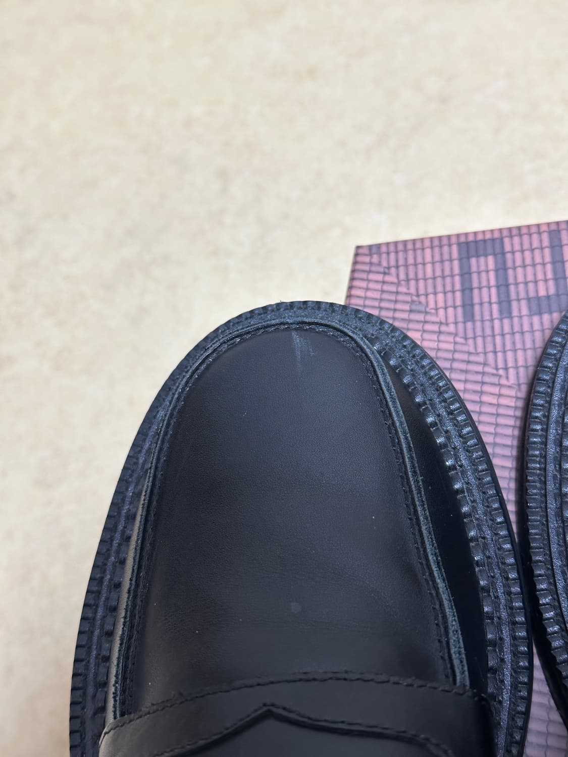 Stu 오버솔 로퍼 레더 블랙 40 상품이미지7